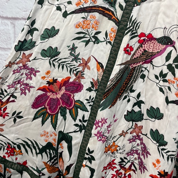 By Anthropologie Lace Floral Trim A-Line Dress Size 12 - Picture 9 of 11